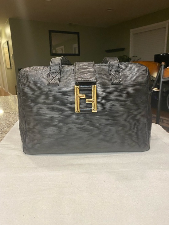 Fendi Handbags - Fendi black leather bag